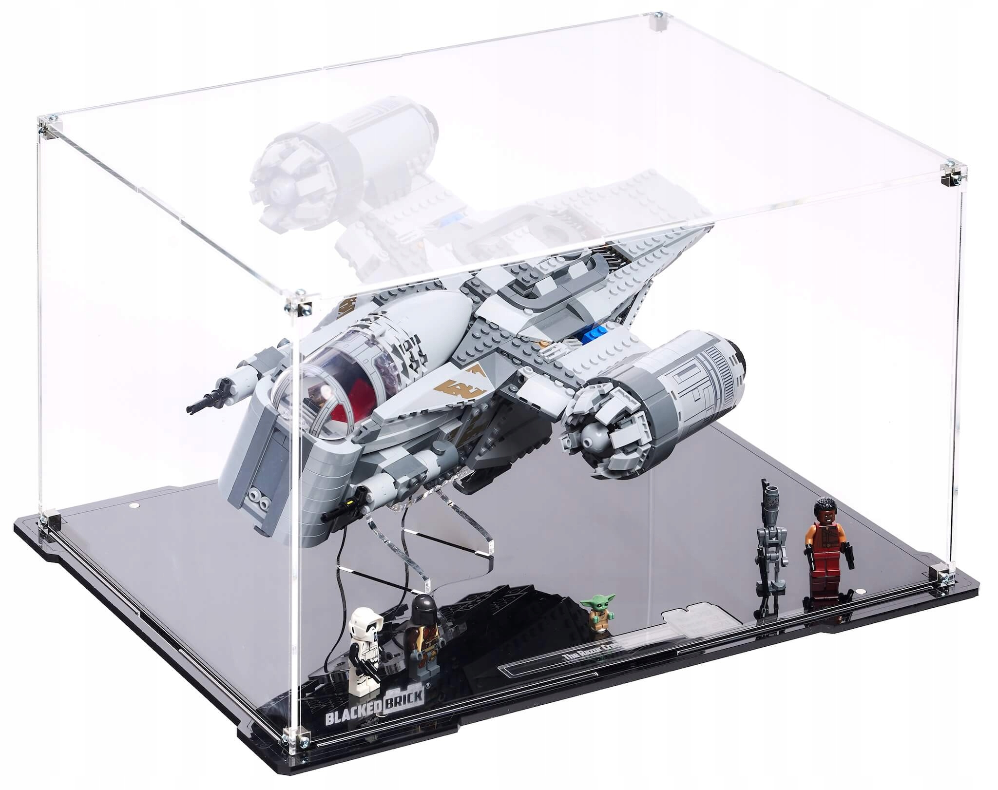 Vitrína Blacked Brick pre Lego 75292 Star Wars Mandalorian Pílový list