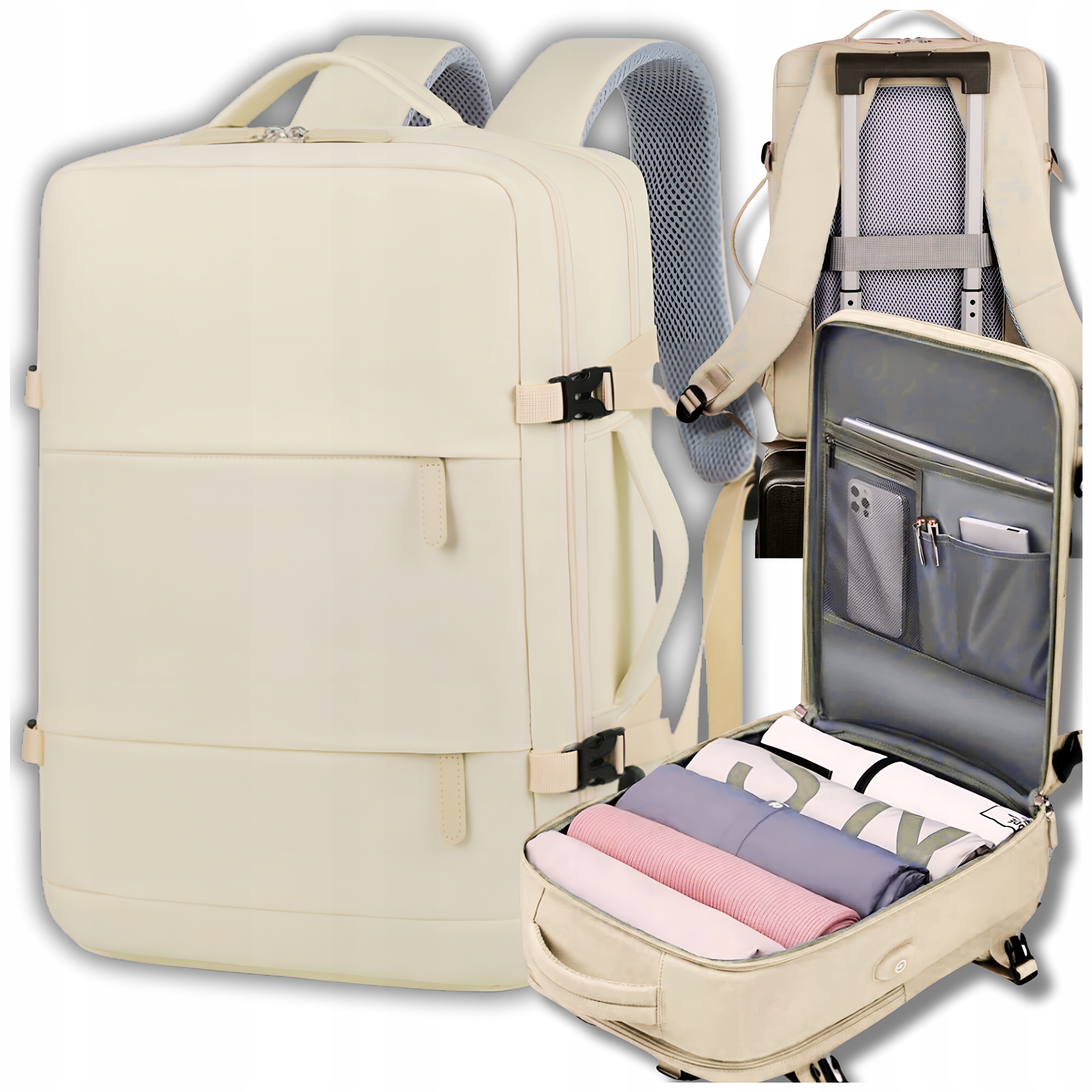 Plecak Podróżny Do Samolotu Ryanair Wizzair Bagaż Podręczny Lot Duży Usb