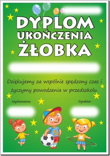 

Dyplom: Ukończenia Żłobka (Dzieci 3) format A4