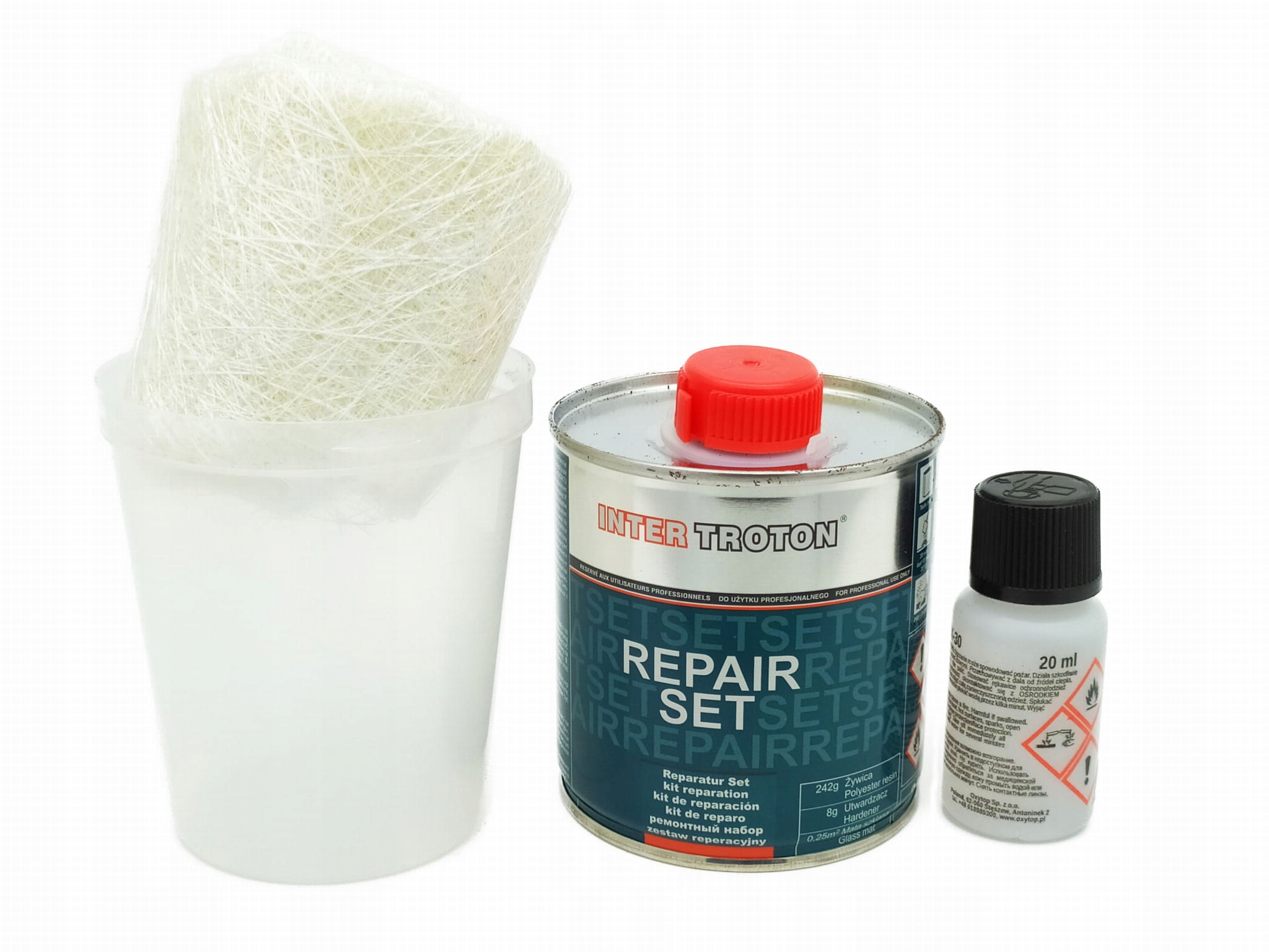 ŻYWICA POLIESTROWA REPAIR SET 250g ZESTAW Troton