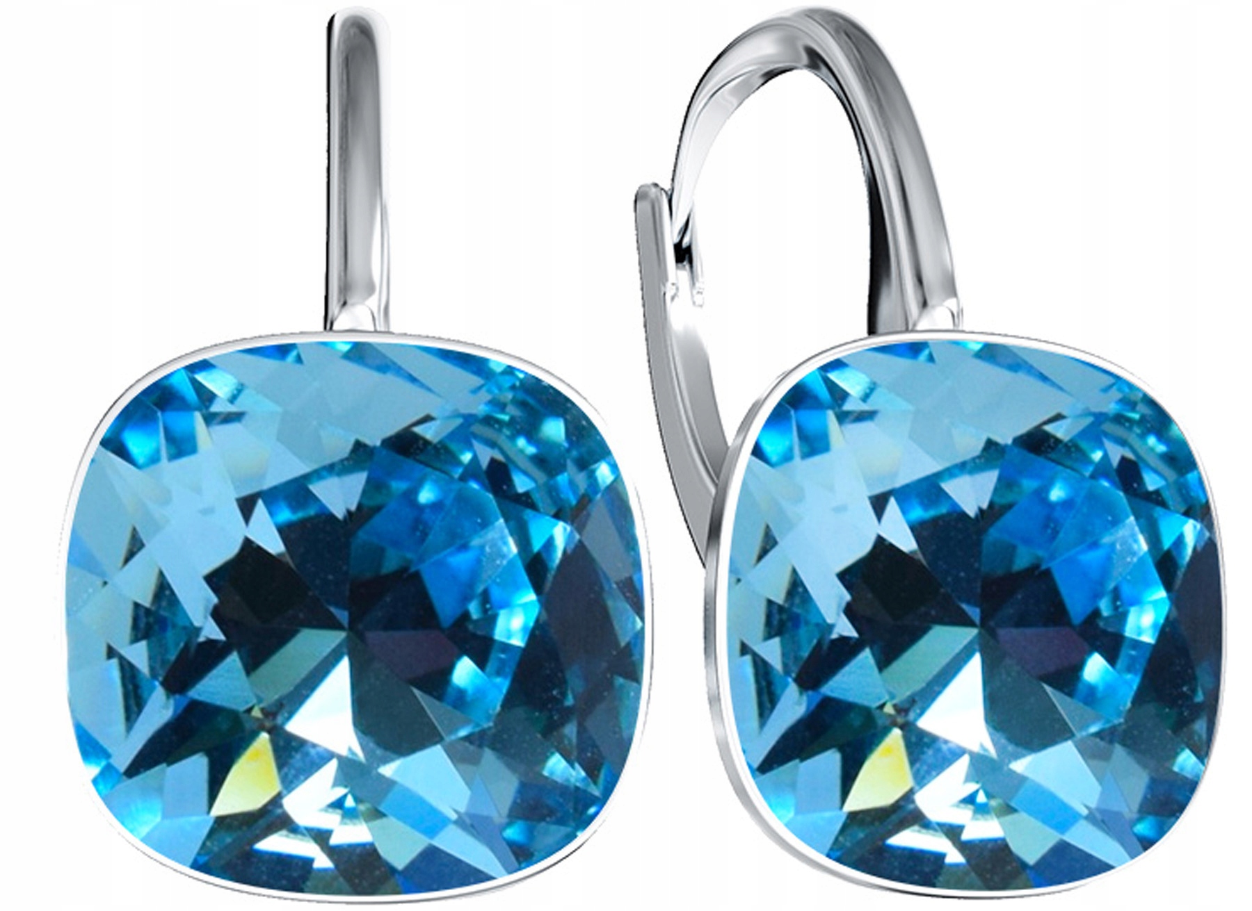 Stříbrné Náušnice s krystaly Závěsné anglické Stříbro 925 jako Dárek