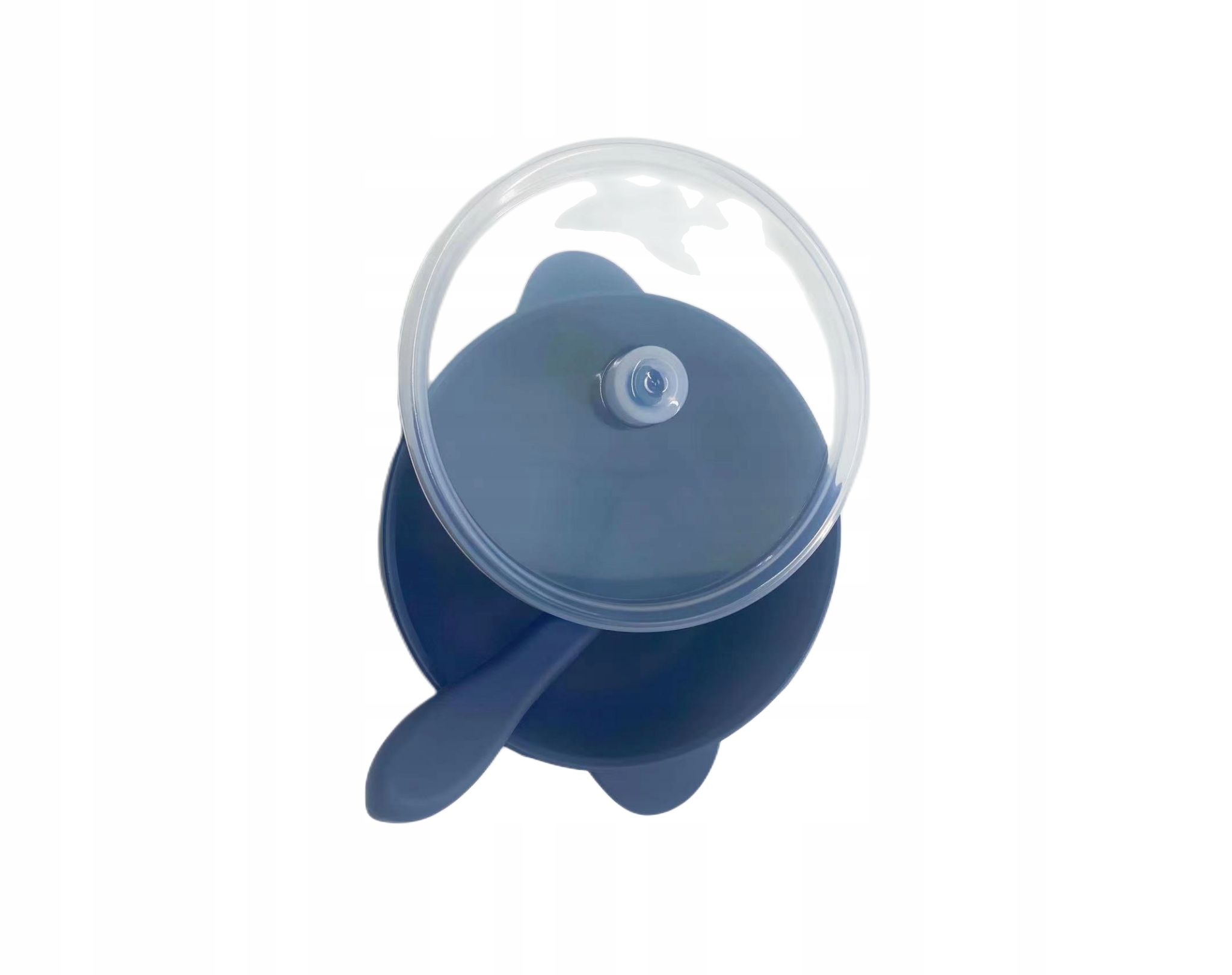 SILIKONOWA MISKA Z PRZYSSAWKĄ PRZYKRYWKĄ I ŁYŻKĄ Marka inna marka