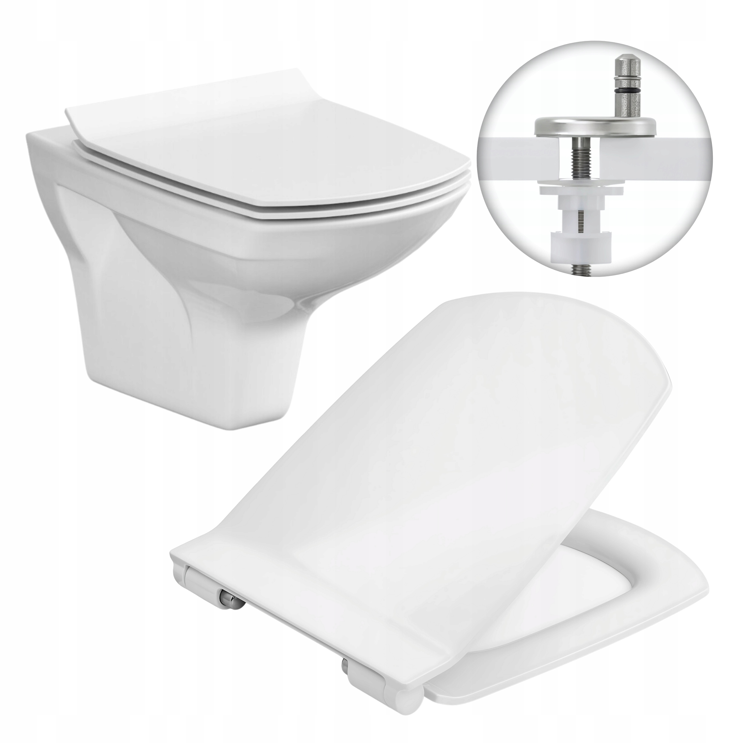 Wc sedátko Slim pro Cersanit Carina s pozvolným sklápěním, odnímatelné Wc Bonus