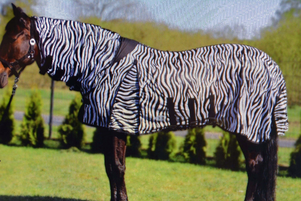 DERKA SIATKOWA Z KAPTUREM PRZECIW OWADOM 145cm Model Zebra