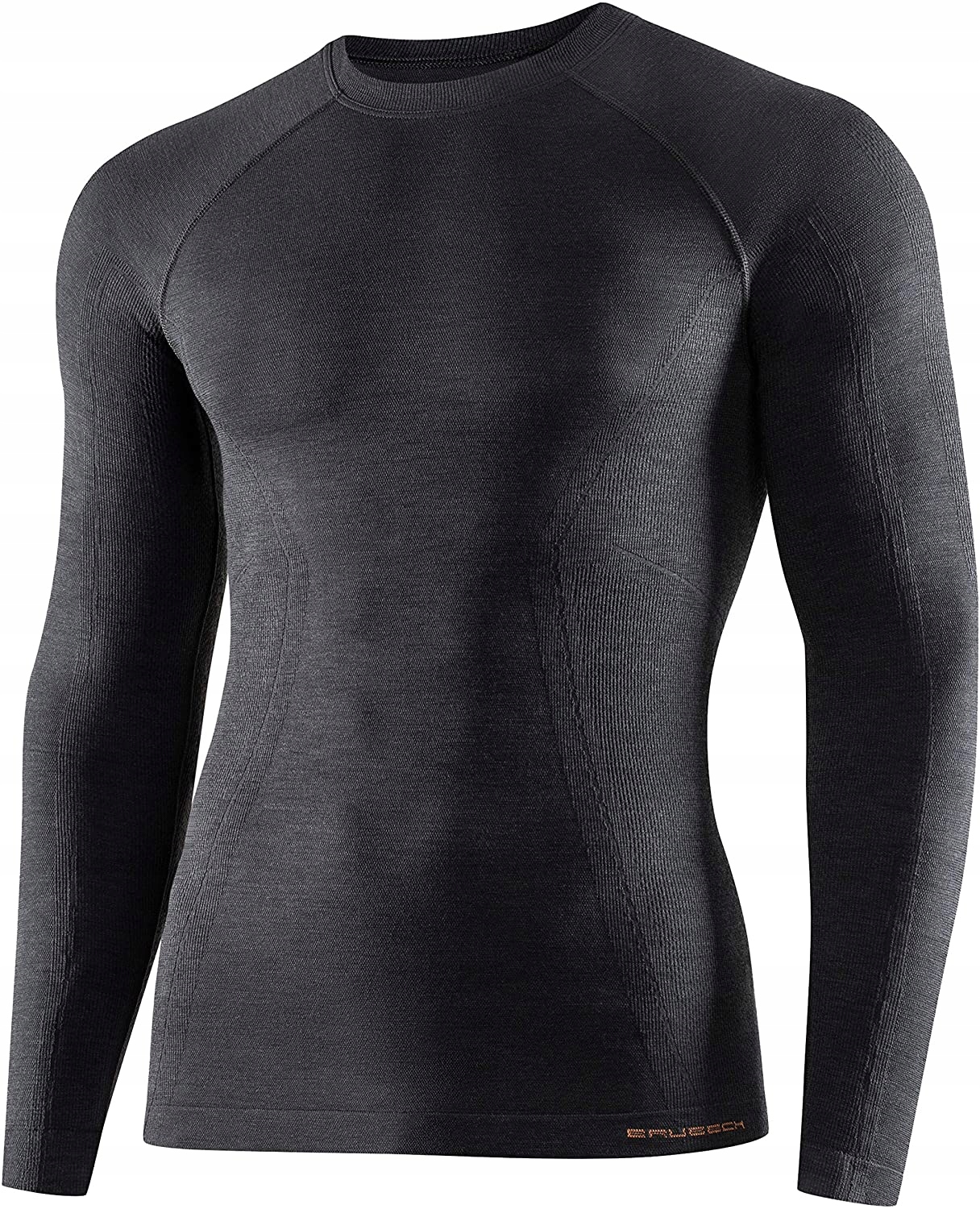 Męska Wełniana Koszulka Brubeck Longsleeve Merino Wool LS1282M Grafit 2XL