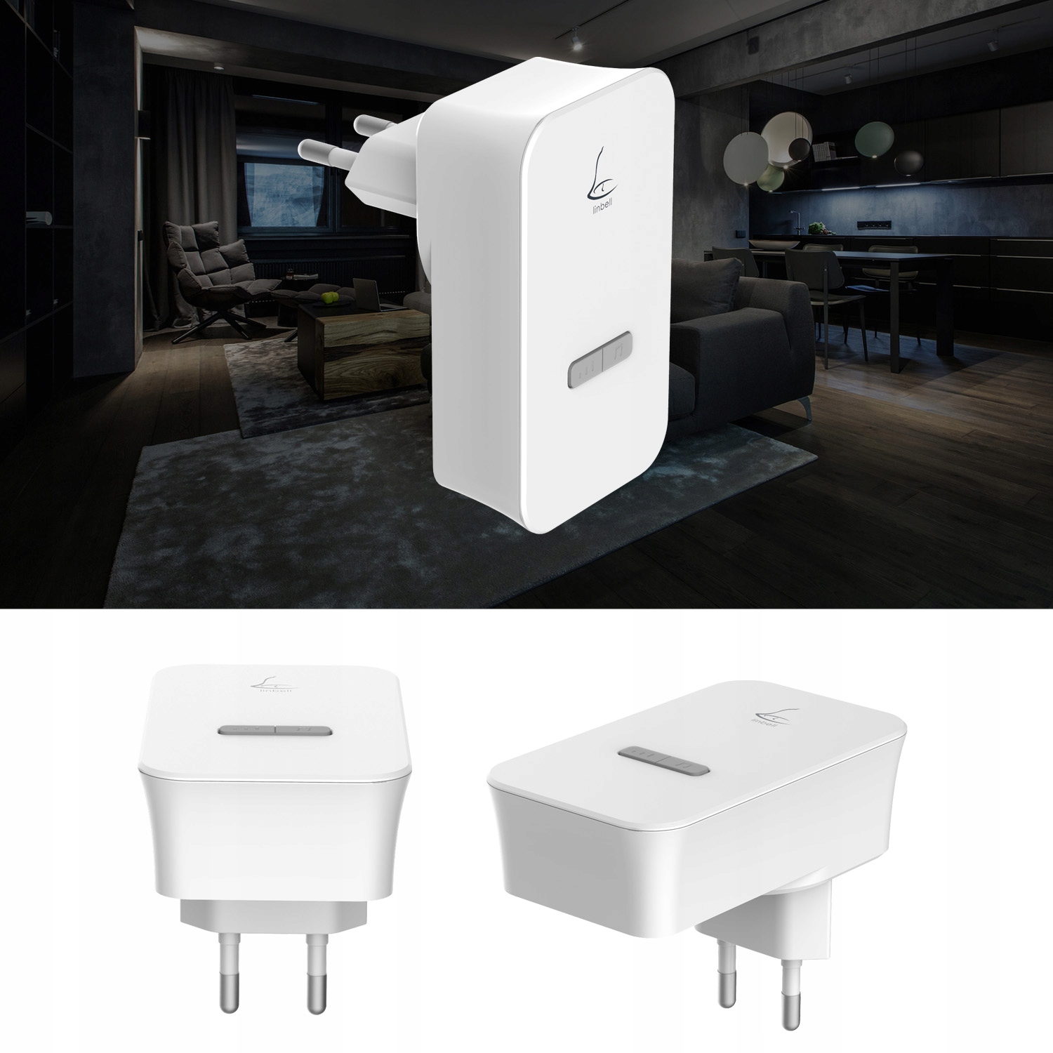 BEZBATERYJNY DZWONEK BEZPRZEWODOWY ZEWNĘTRZNY LINBELL M2L WODOODPORNY IPX7 Maksymalny zasięg 80 m