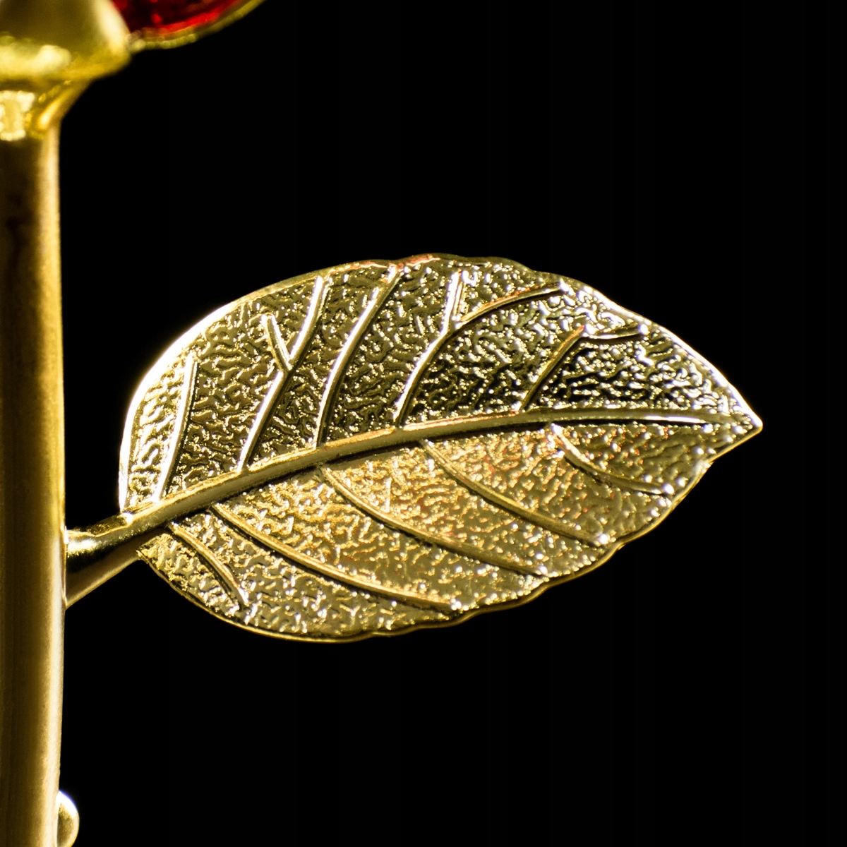 Kryształowa Róża Prezent Walentynki + Wazon + Etui Kolor biały przezroczysty