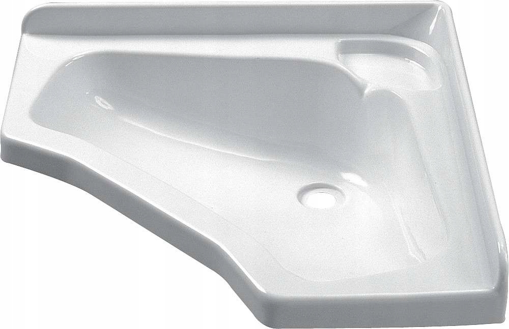 SZ-70-512900 - УМЫВАЛЬНИК БЕЛЫЙ УГЛОВОЙ 440X440 ММ ДЛЯ ЛОДКИ / ЯХТЫ