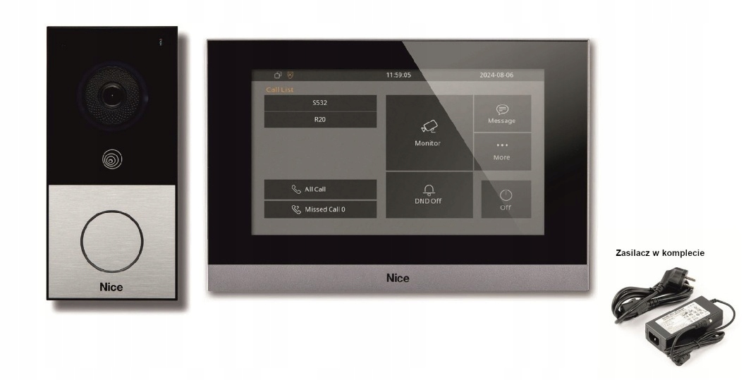 Videovrátnik Digitálny interkom Nice MyBell 2-žilový Poe Wifi Adroid 12