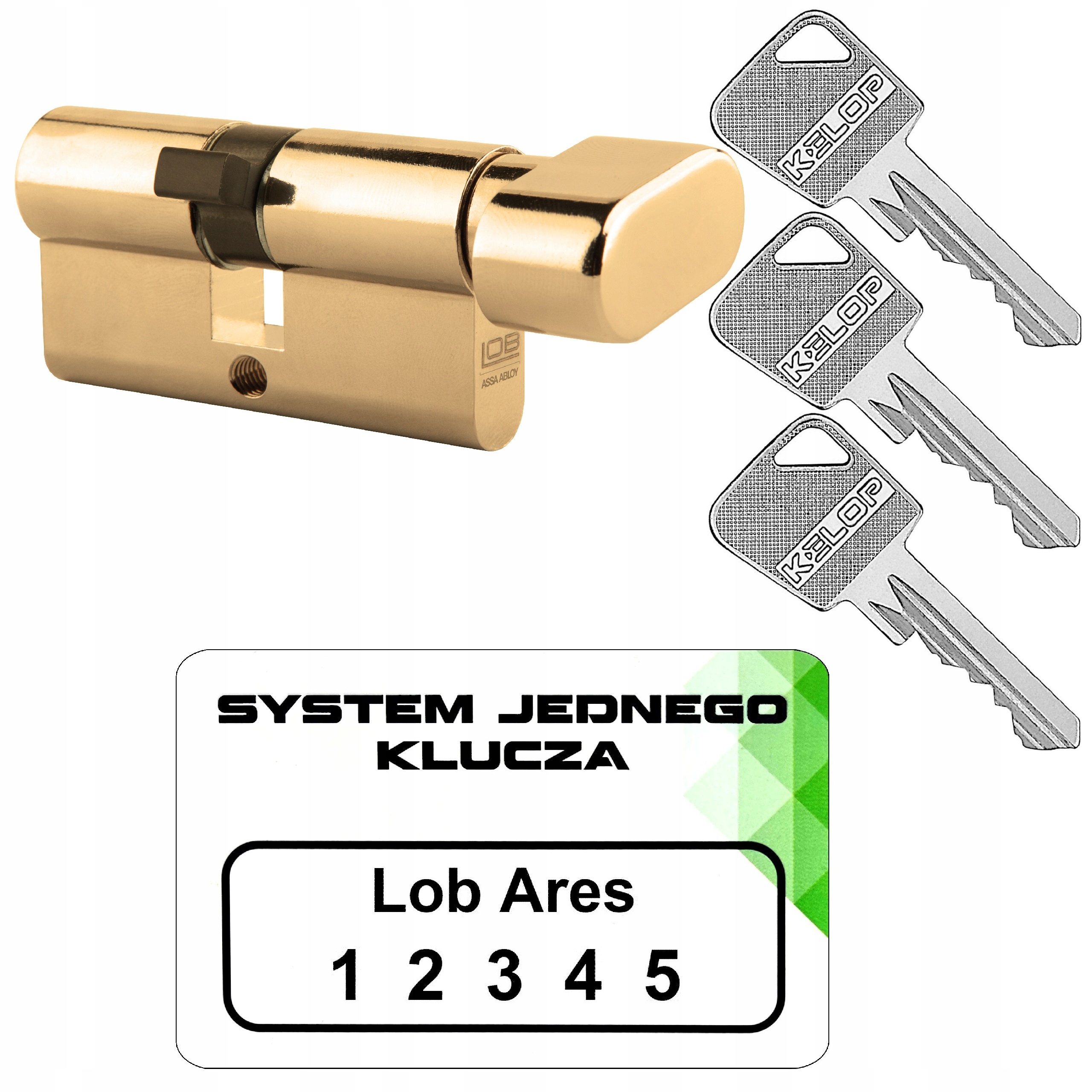 

wkładka 30/30G M Lob Ares system jednego klucza