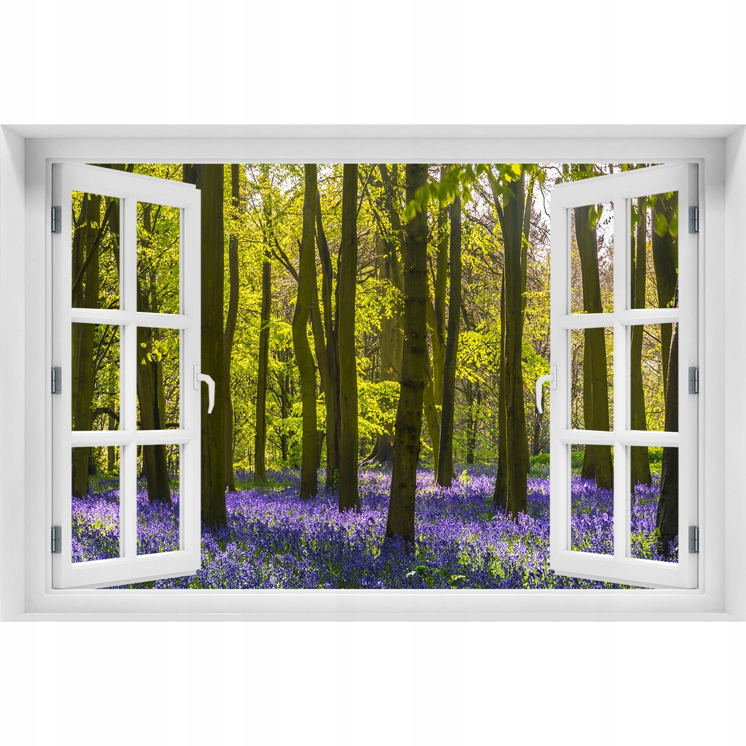 

Naklejka fototapeta 3D Okno Las wiosną 150x100