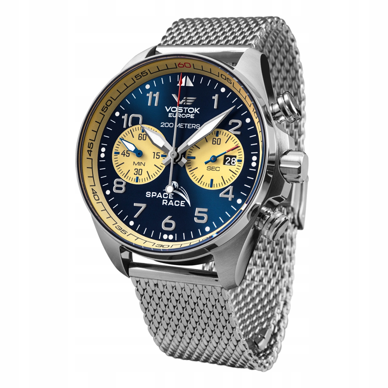 Zegarek Męski Vostok Europe 6S21-325A667B srebrny bransoleta