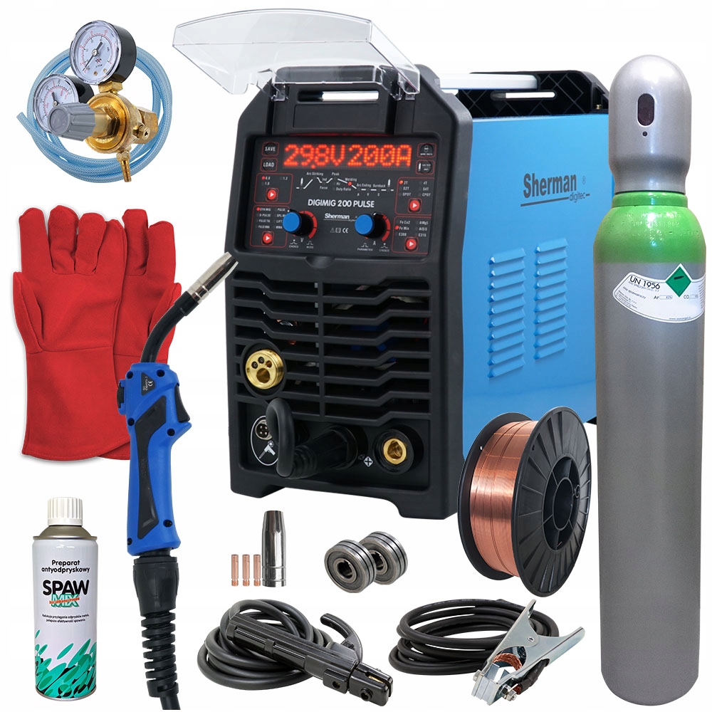 Spawarka migomat MIG 200 Podwójny Puls Synergia