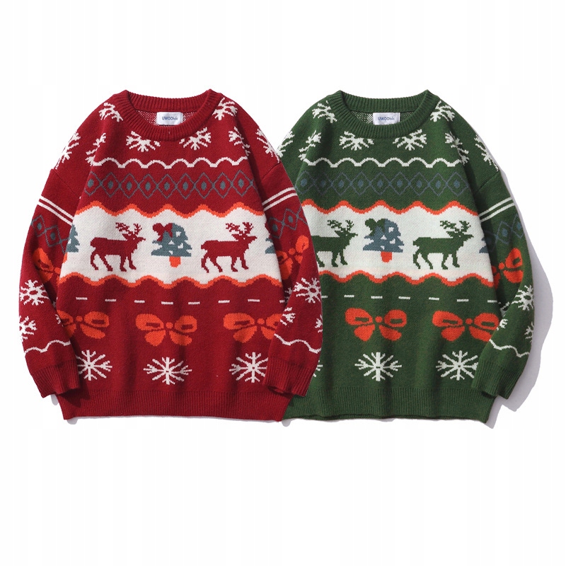 SWETER ŚWIĄTECZNY ZESTAW DLA PAR ŚWIĄTECZNE WZORY