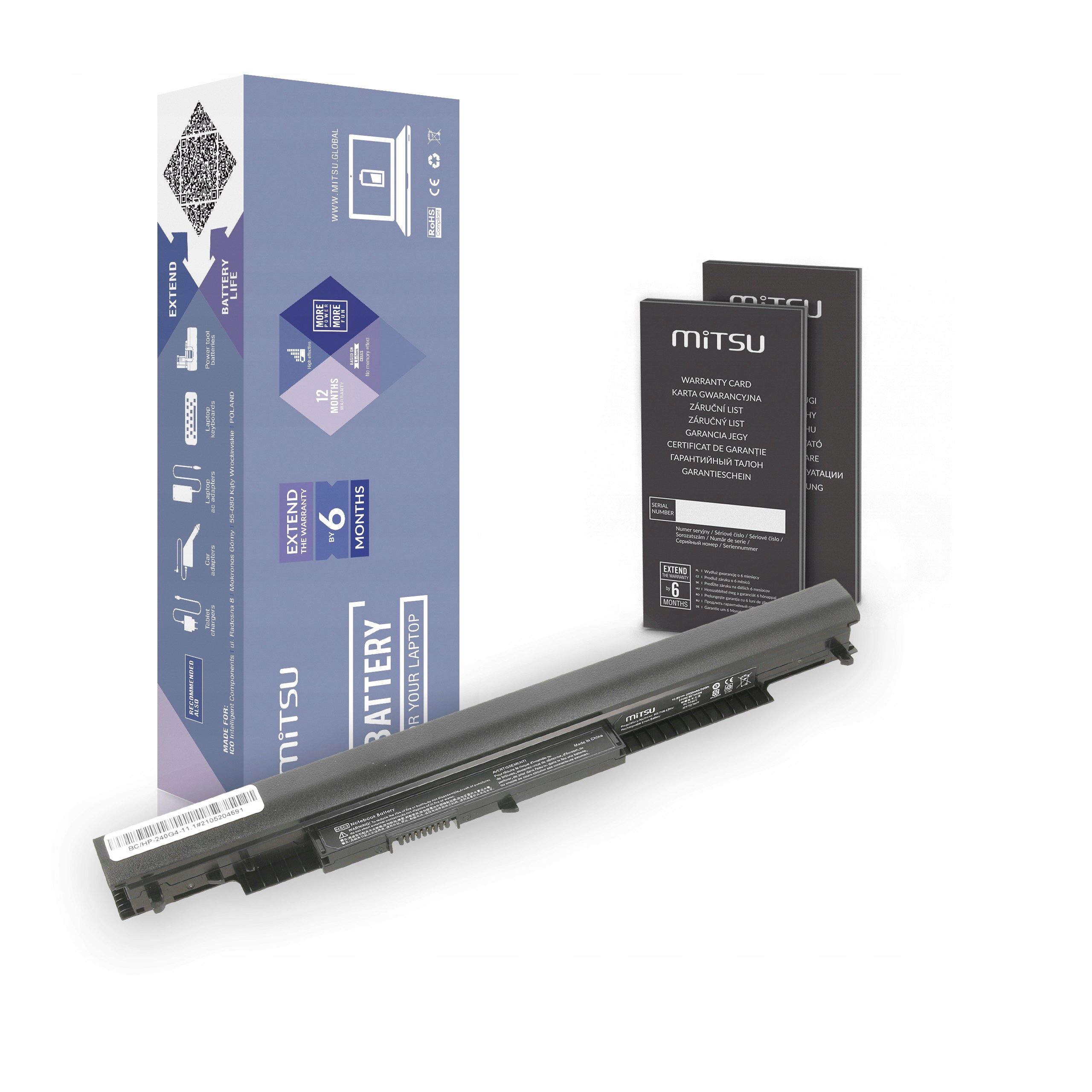 Baterie Mitsu pro Hp 240 G4, 255 G4 10.8 V