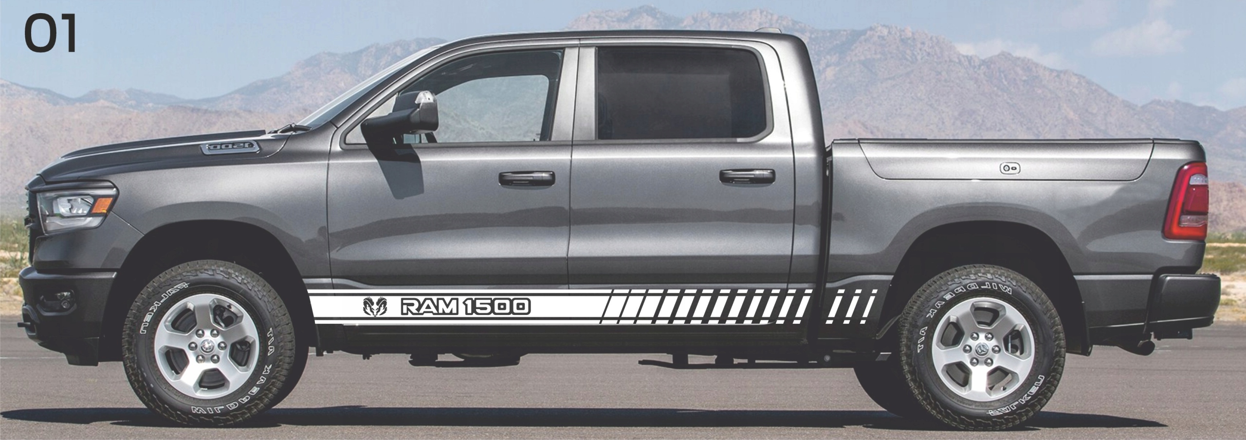 Nálepky na Dodge Ram pickup tuning Vysoká Kvalita 01