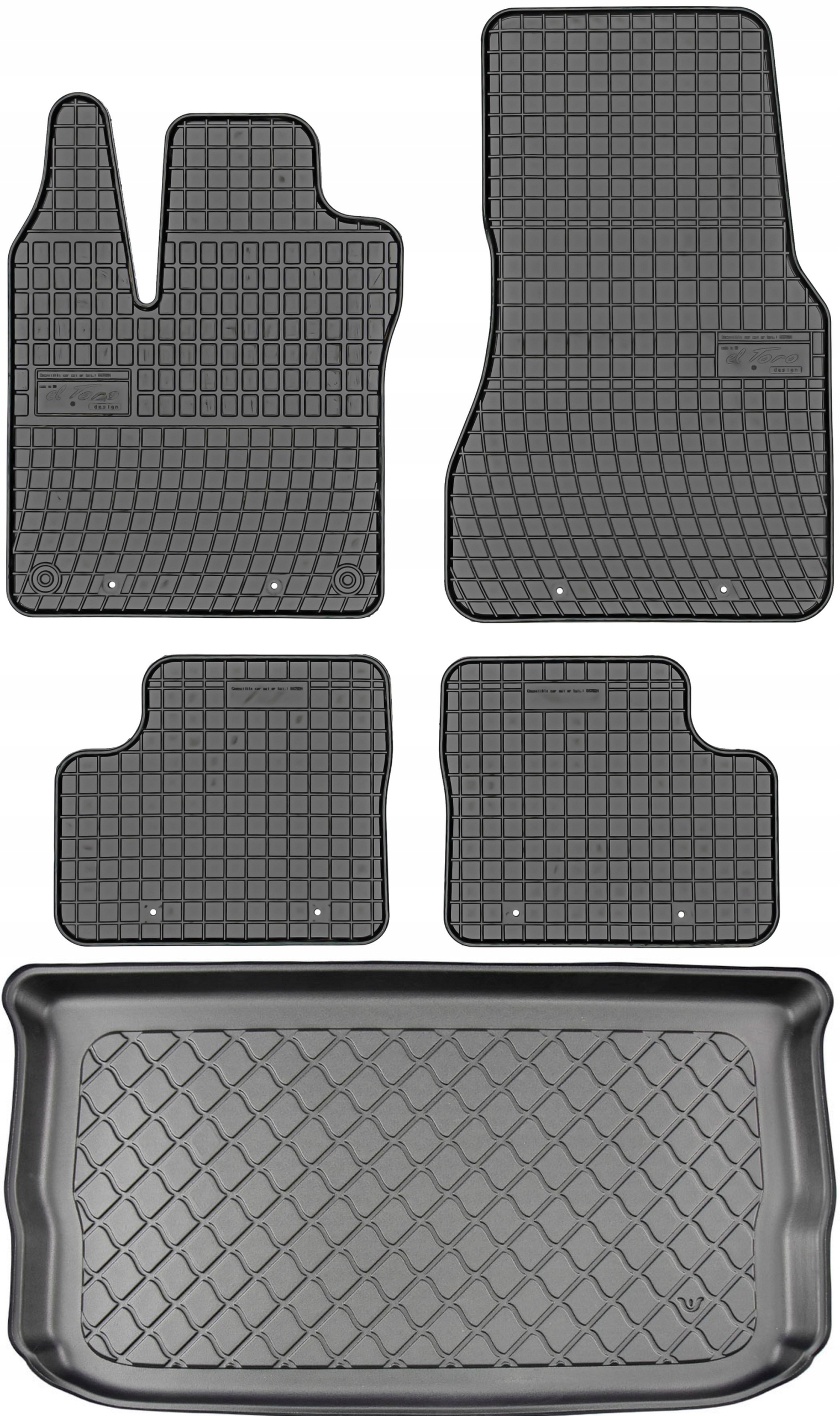 Renault Twingo III Hatchback od roku 08.2014 Sada Koberce batožinový priestor