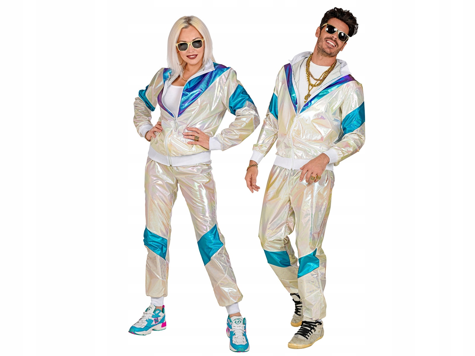 Kostým Disco Teplákovka holografický XXL Převlek