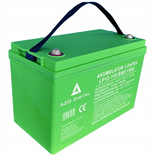 Akumulator Litowy LiFePO4 Mata Grzewcza Bms Bluetooth 12V 150Ah 150A