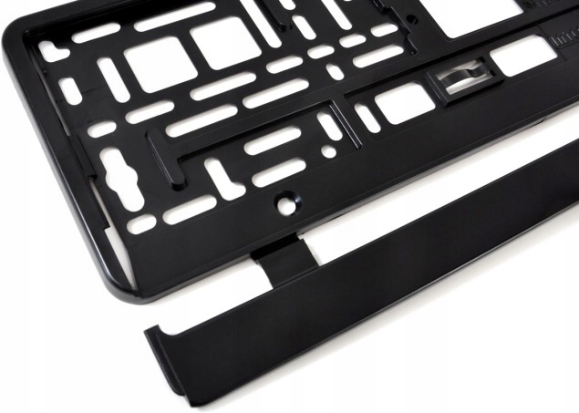 Ramka do tablic rejestracyjnej Czarna Czarne elastyczna samochodowa do auta