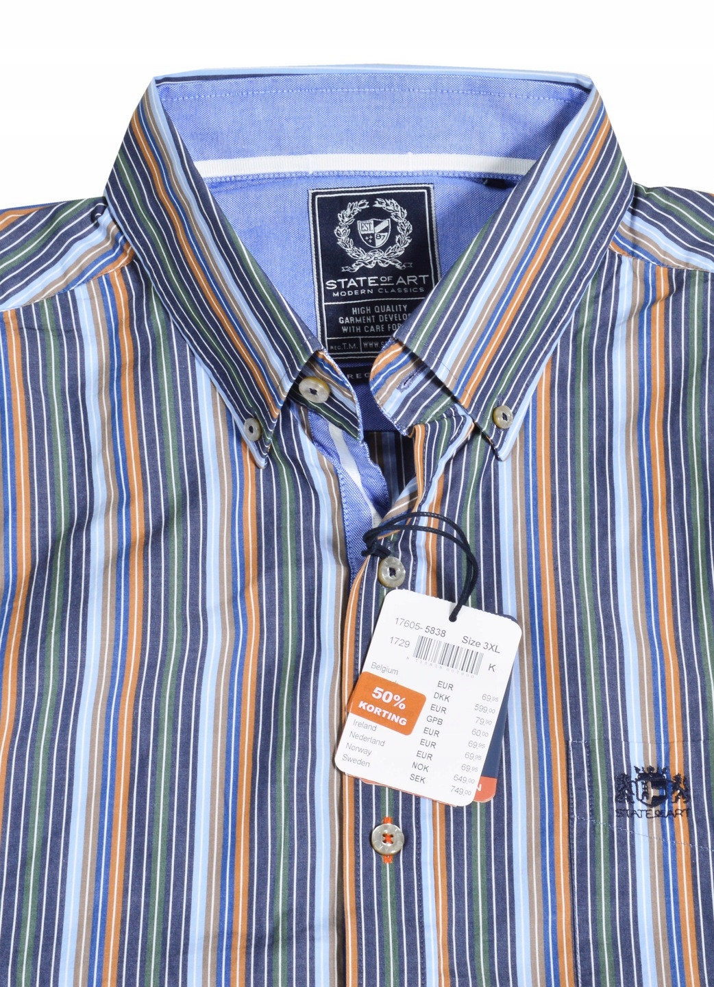 

State Of Art koszula paski regular bawełna 4XL 49