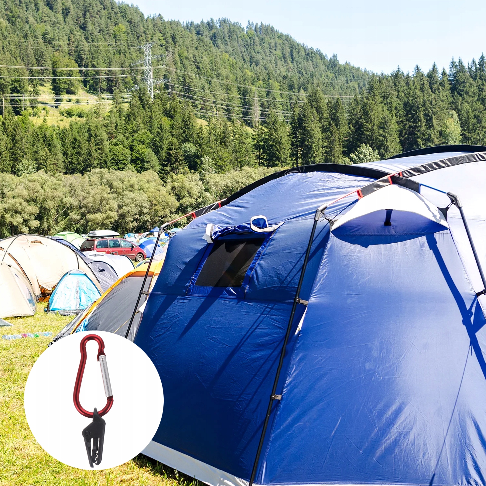 KLIP ZABEZPIECZAJĄCY NAMIOTY CAMPING 20 ZESTAWÓW Marka bez marki