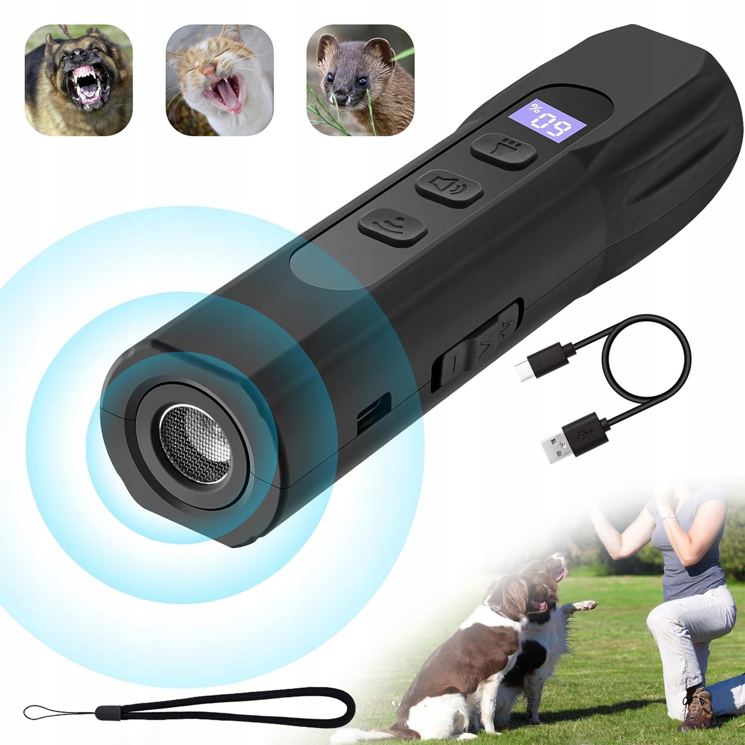 Levně Antibell Pro Psy, Ultrazvukové Zařízení Zabraňující Štěkání Psů