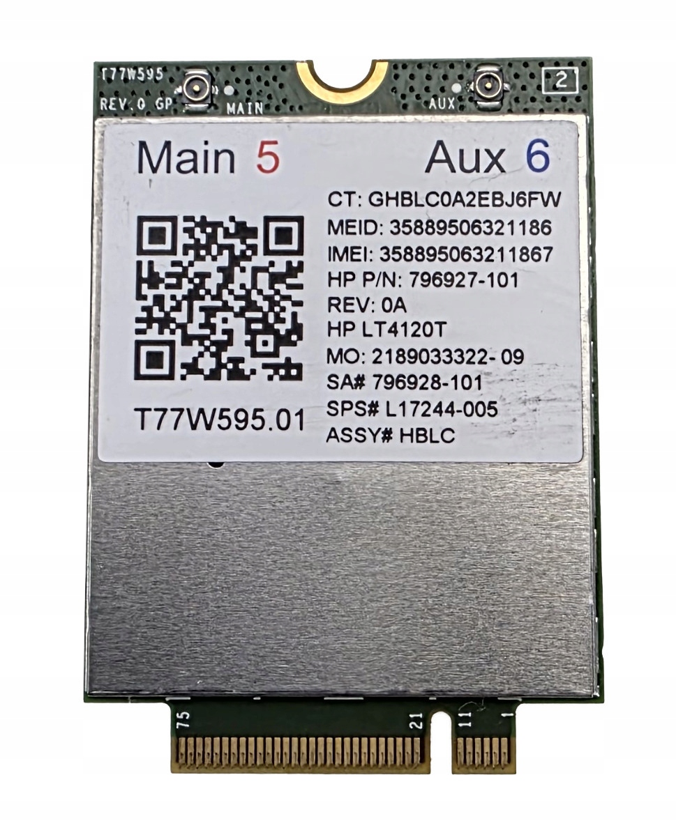 Moduł WWAN M.2 Foxconn T77W595.01 LTE dla HP 796927-101
