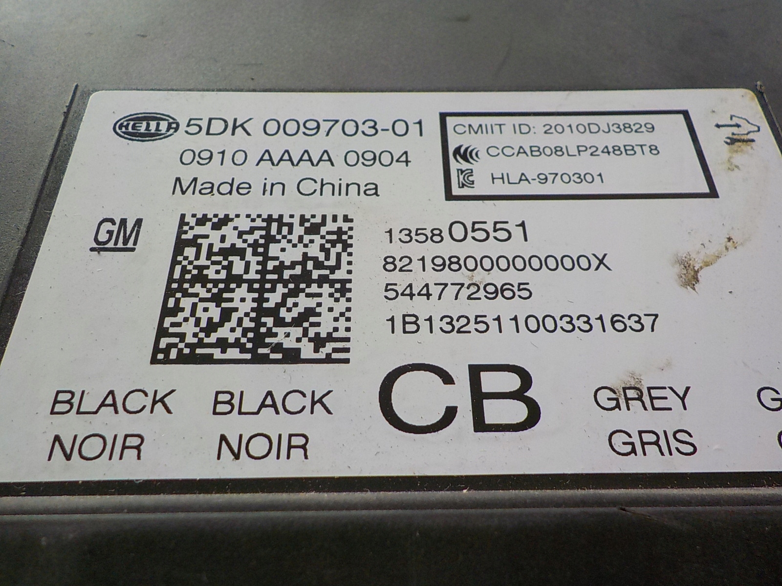 OPEL INSIGNIA Module Central de la serrure KEYLESS 13580551 5DK009703-01 CB