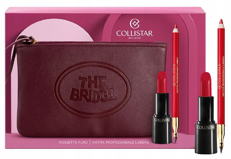 Collistar Dárková Sada Na Líčení rtěnka konturovací tužka kosmetická taštička