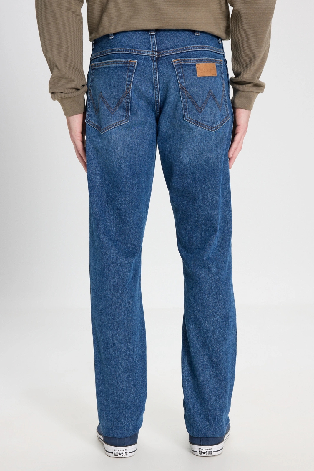 Męskie jeansy zwężane Wrangler Texas Slim MID Indigo 112388610 36/32