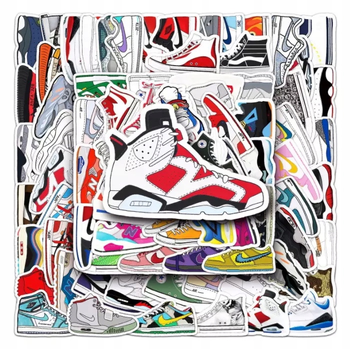 

Wlepy Trampki MIX Naklejki Stickerbomb 80 szt