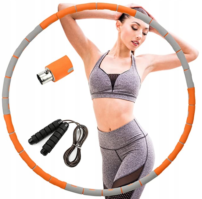 HULA HOP ODCHUDZAJĄCE SKŁADANE+SKAKANKA PIANKA 96C