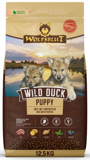 Wolfsblut Dog Wild Duck Puppy kaczka bataty 12,5kg