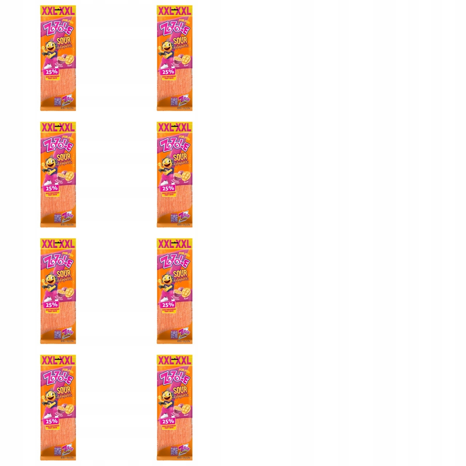 Levně 8 x 150 g Zozole Želé Bonbony Spaghertti mang&marak směs Půlka Kartonu