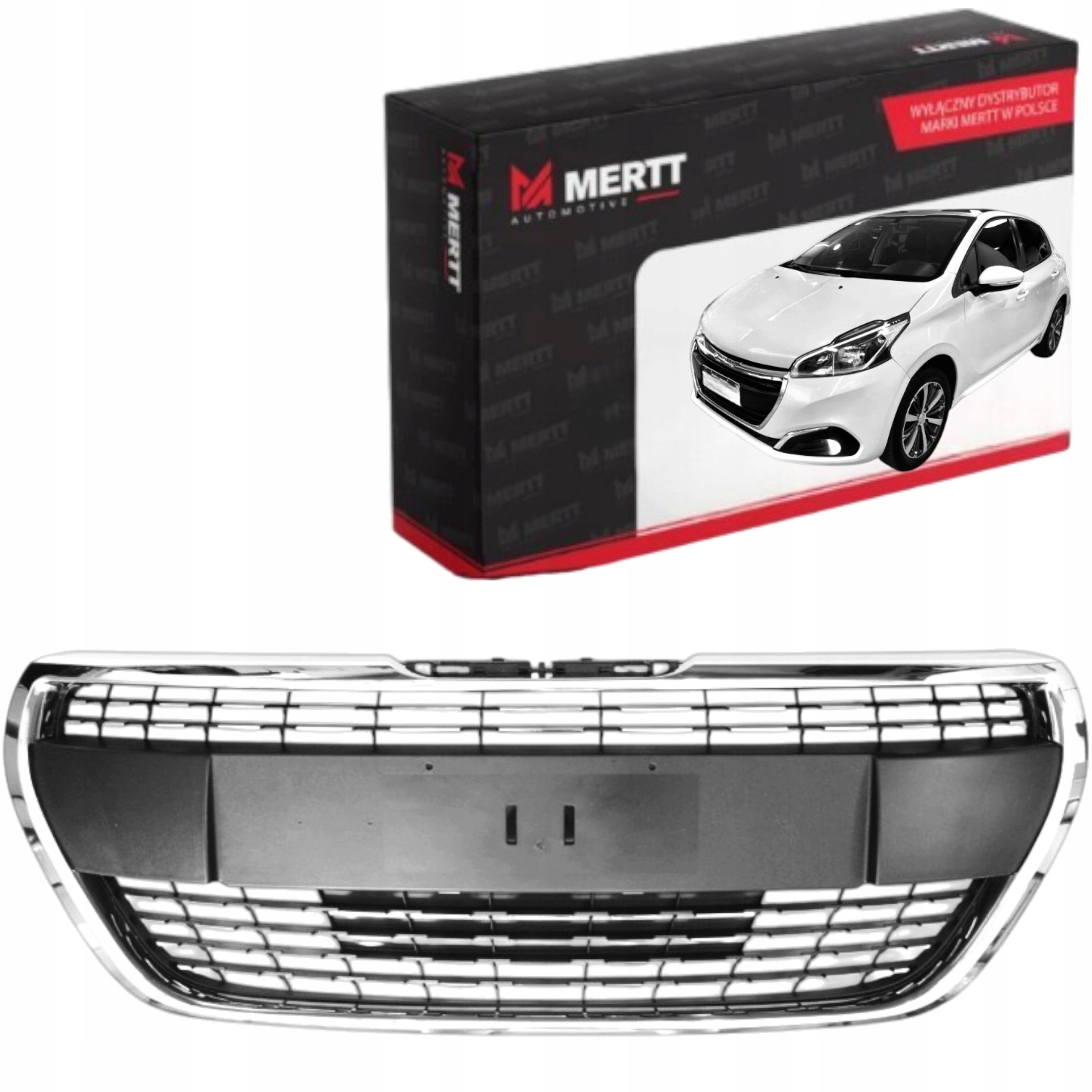 Peugeot 208 Allure 2015+ Atrapa Předního Nárazníku 1613485580 Chrom