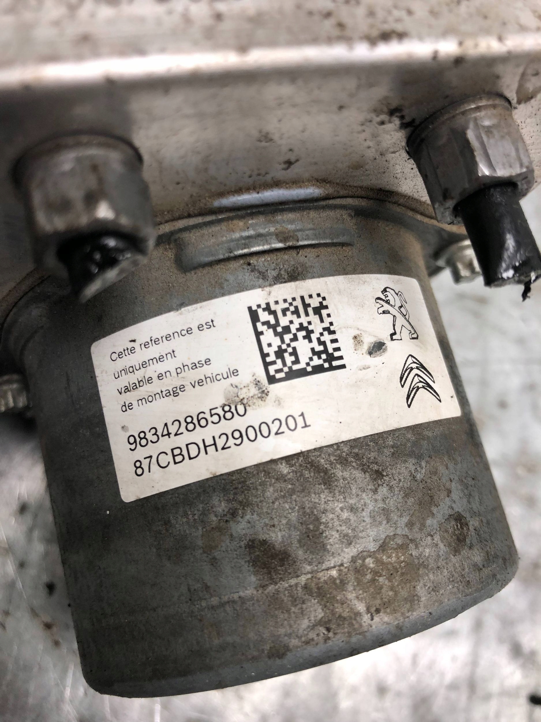 OPEL COMBO E 1.5 brake booster control unit ABS 9834286580 9808055980