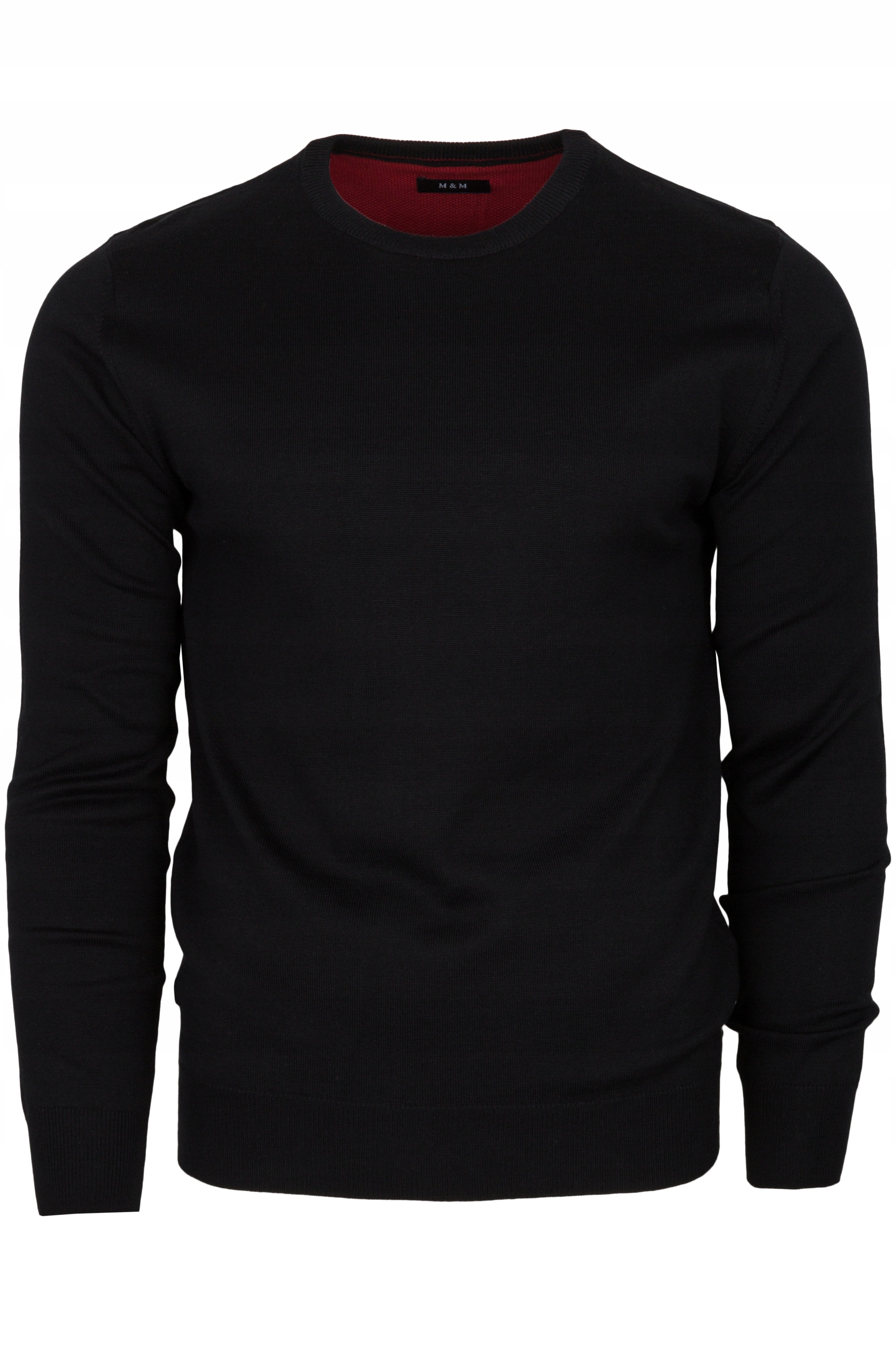 pánský svetr R-neck M&M černý Bavlna 100% vel XXL