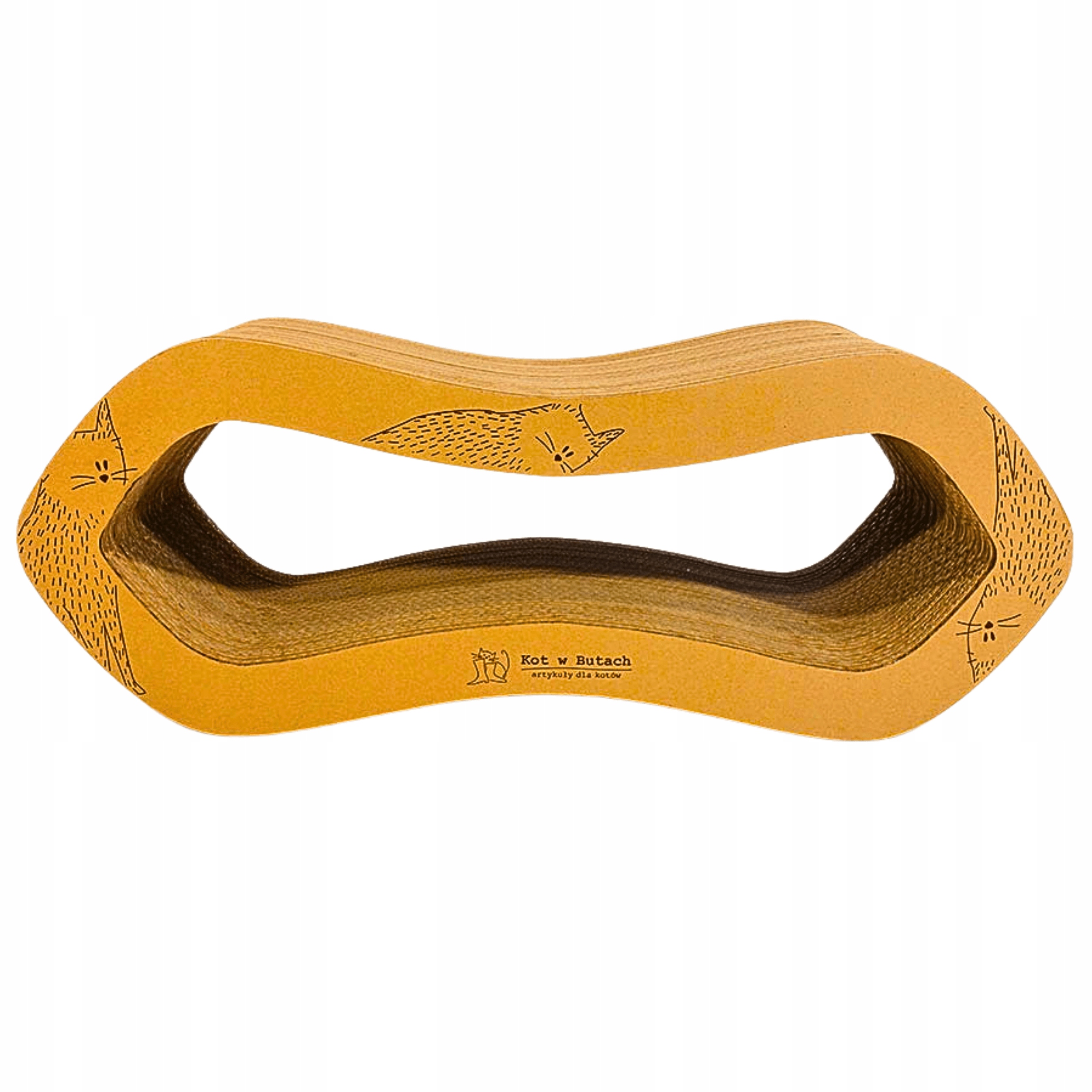 Levně Kartonové škrabadlo pro kočky 68x26x22 cm, stabilní kartonové, Kvalita