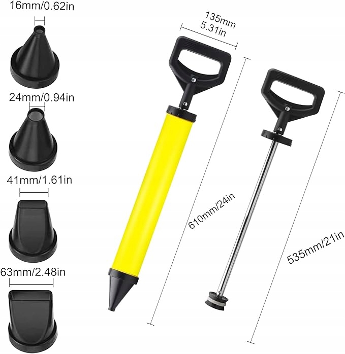 4 KOŃCÓWKI WYCISKACZ BUDOWLANY POMPKA MAS CEMENT TYNK ZAPRAWA Marka bez marki