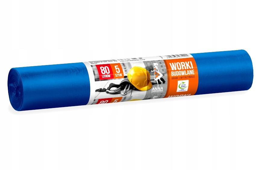 

Worki na śmieci odpady budowlane 80L / 5szt / 95µm
