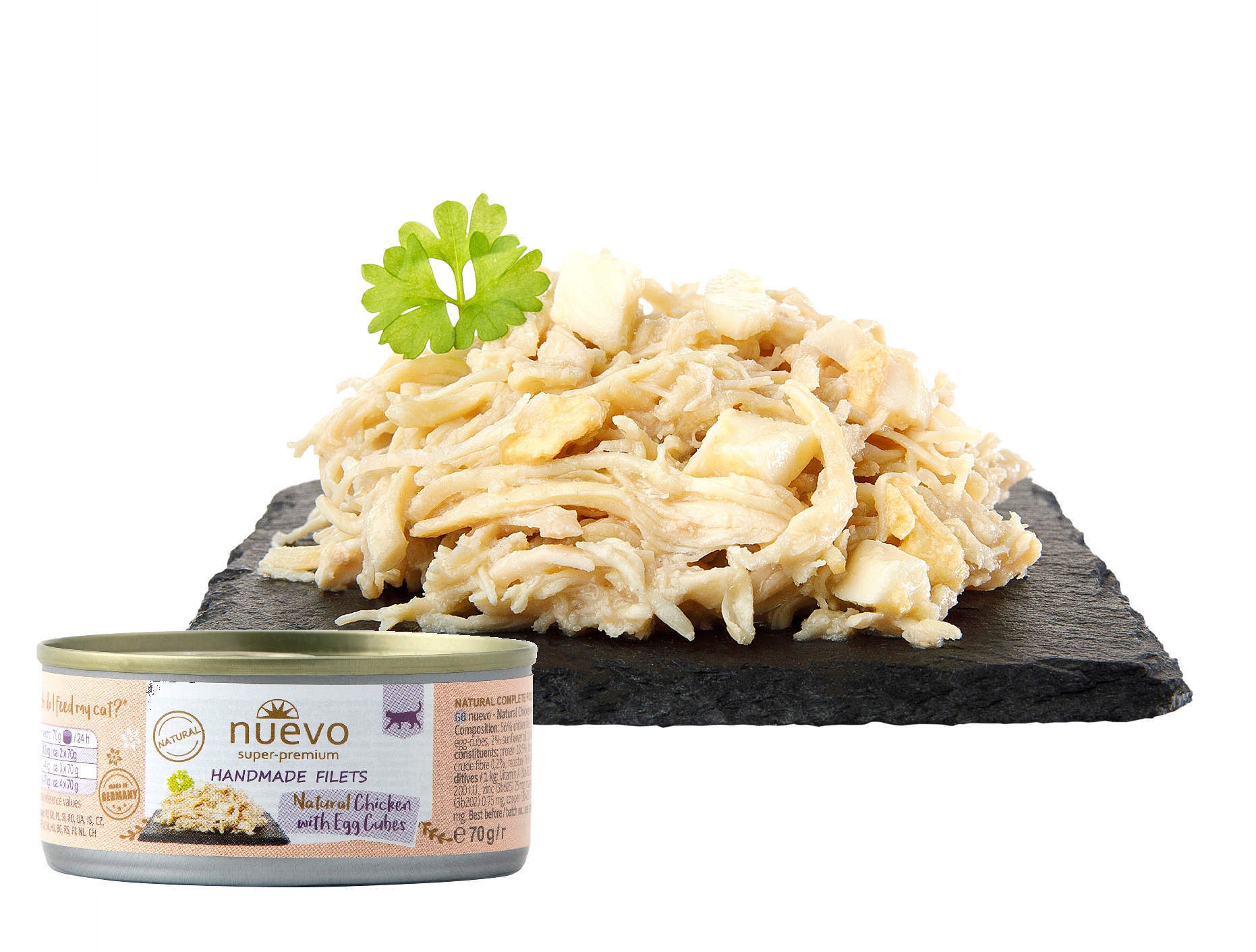 Levně Nuevo Premium konzerva Filé z kuřecího masa s vejcem 70 g