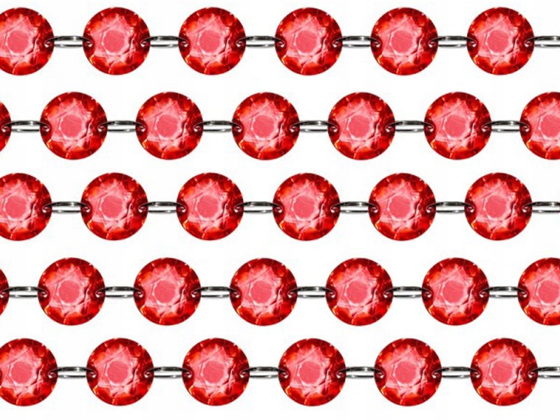 

Girlanda Girlandy Kryształowe 100CM Czerwona