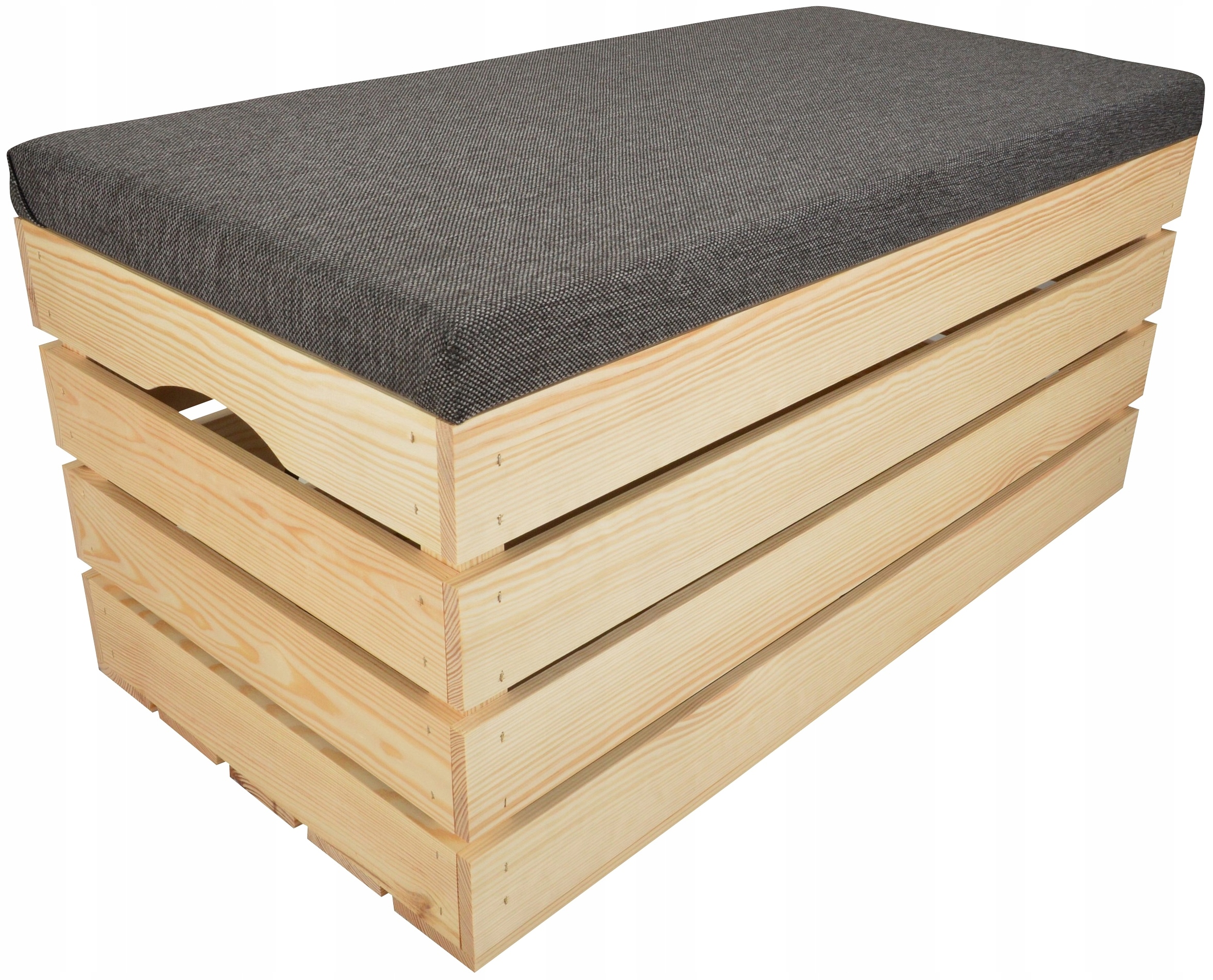 Velká Taburet Sedák Úložný Prostor Truhla Borovice Kufr