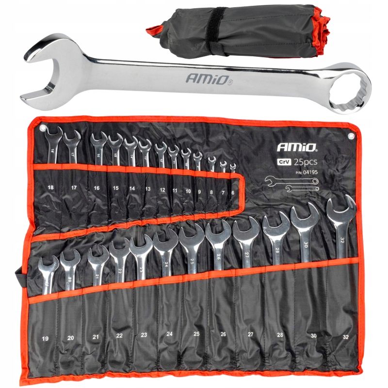 Kľúče Očkoploché Sada Kľúčov Očkoploché 6-22MM 12KS Ploché