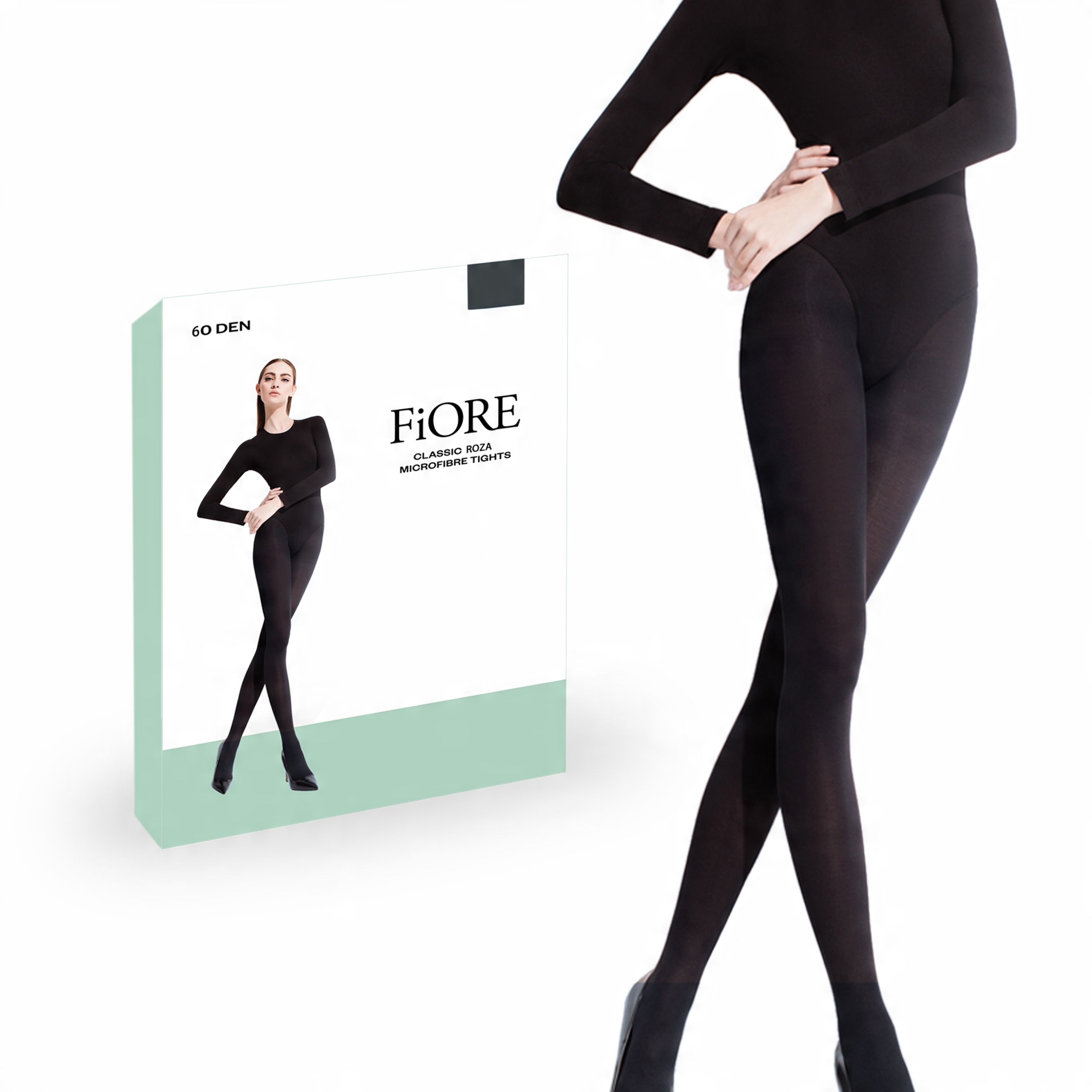 

Fiore rajstopy Roza 60 den Mikrofibra Grafit 4-L