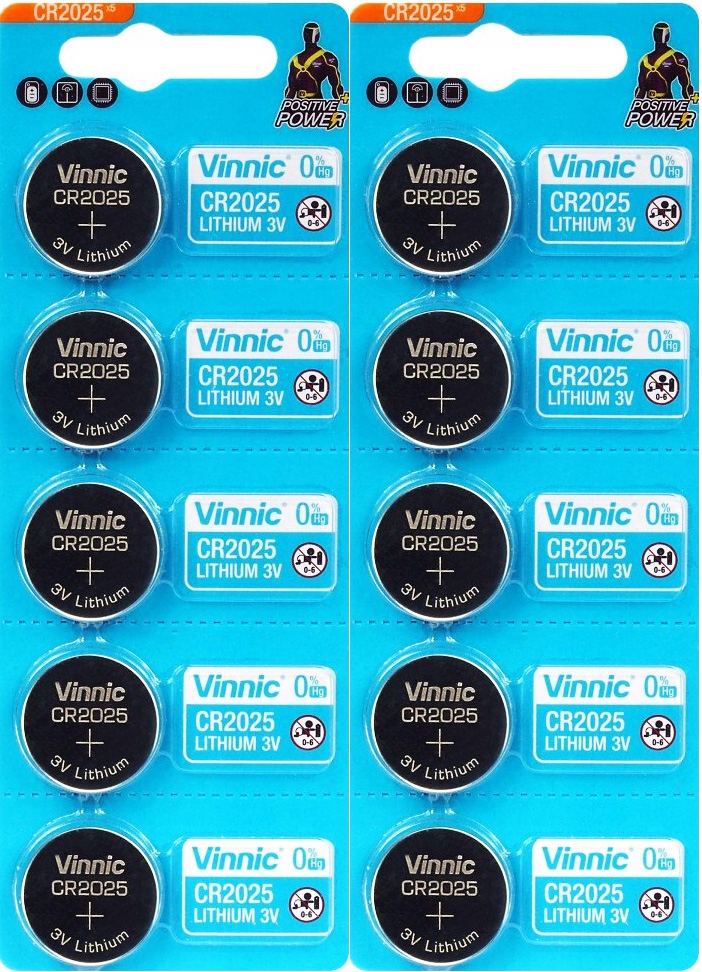10x Bateria Litowa Baterie Vinnic CR2025 DL 2025