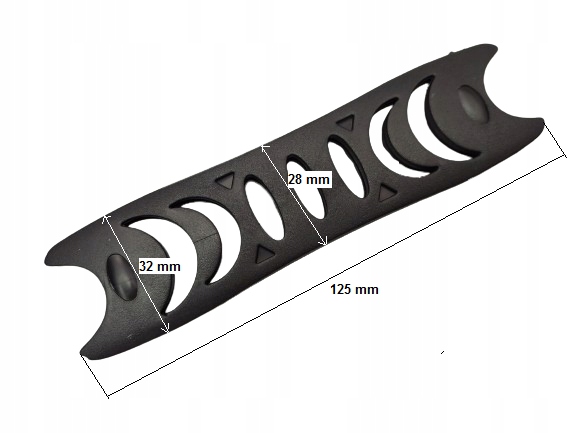 Rączka uchwyt plastikowa do torby walizki 125 / 28 mm czarny Marka inna