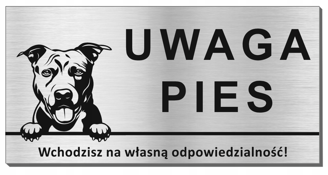 

Tabliczka Uwaga Pies American Pitbull Alumin