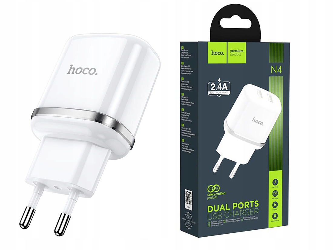 

Hoco - Szybka Ładowarka Sieciowa 2 Porty Usb